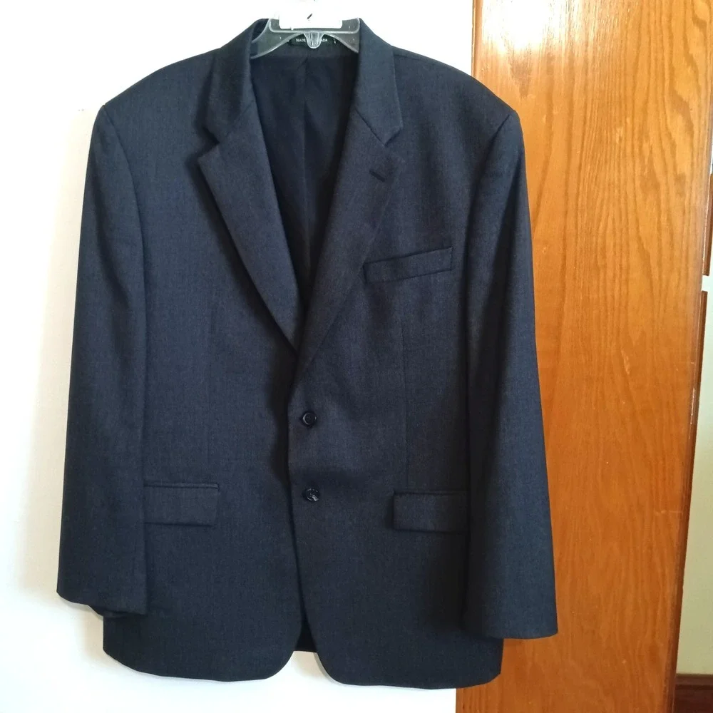 Lauren Ralph Lauren Men's Dark Gray Suit Jacket Blazer 100% Wool‎ – Size 44R